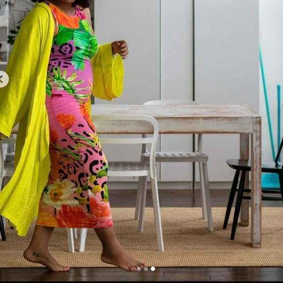 DRESSED IN JOY Whitney Racer Back Tank Dress - Spring Dream SIZE: MEDIUM - Picture 2 of 11